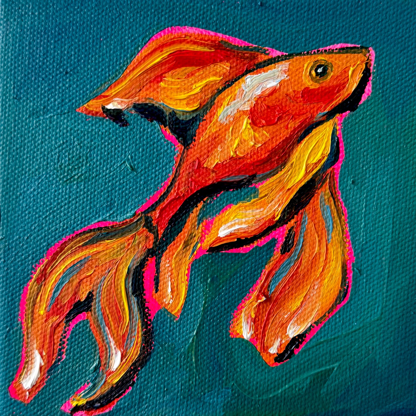Mini Goldfish, 5x5 Inch Original