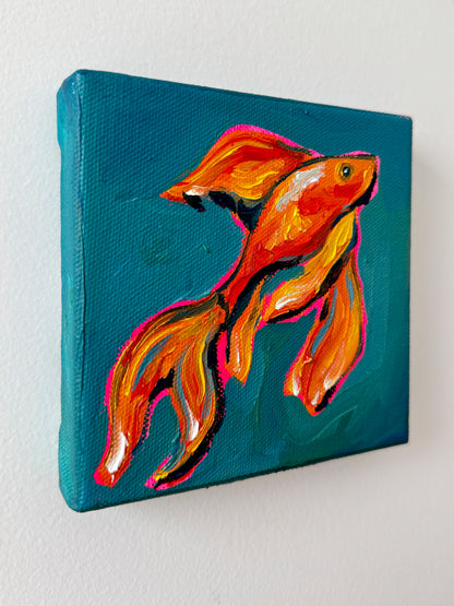 Mini Goldfish, 5x5 Inch Original
