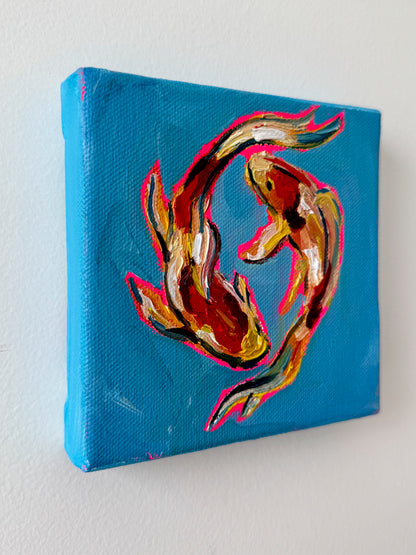 Mini Koi Fish, 5x5 Inch Original