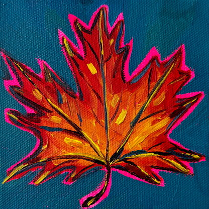 Mini Maple Leaf, 5x5 Inch Original