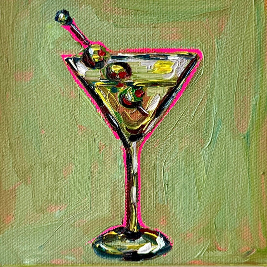 Mini Martini on Green PRINT (LIMITED TIME)