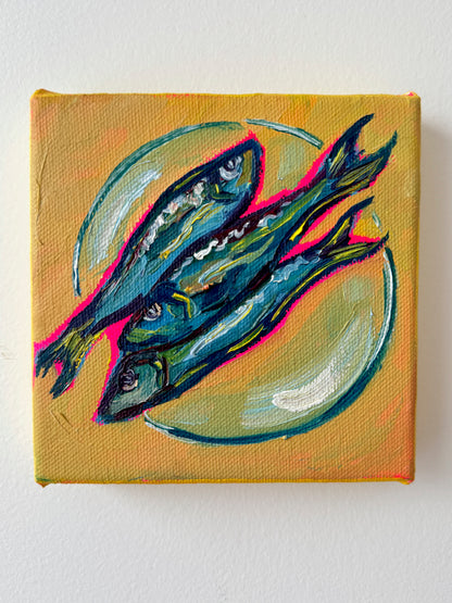 Mini Plated Fish, 5x5 Inch Original