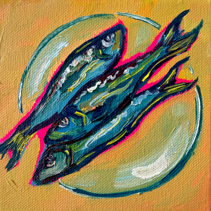 Mini Plated Fish, 5x5 Inch Original