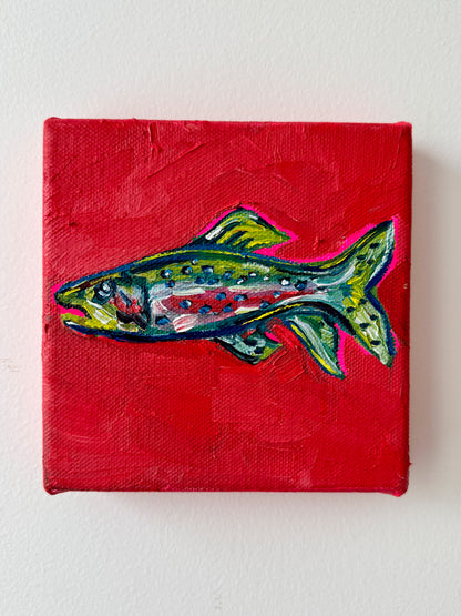 Mini Rainbow Trout, 5x5 Inch Original