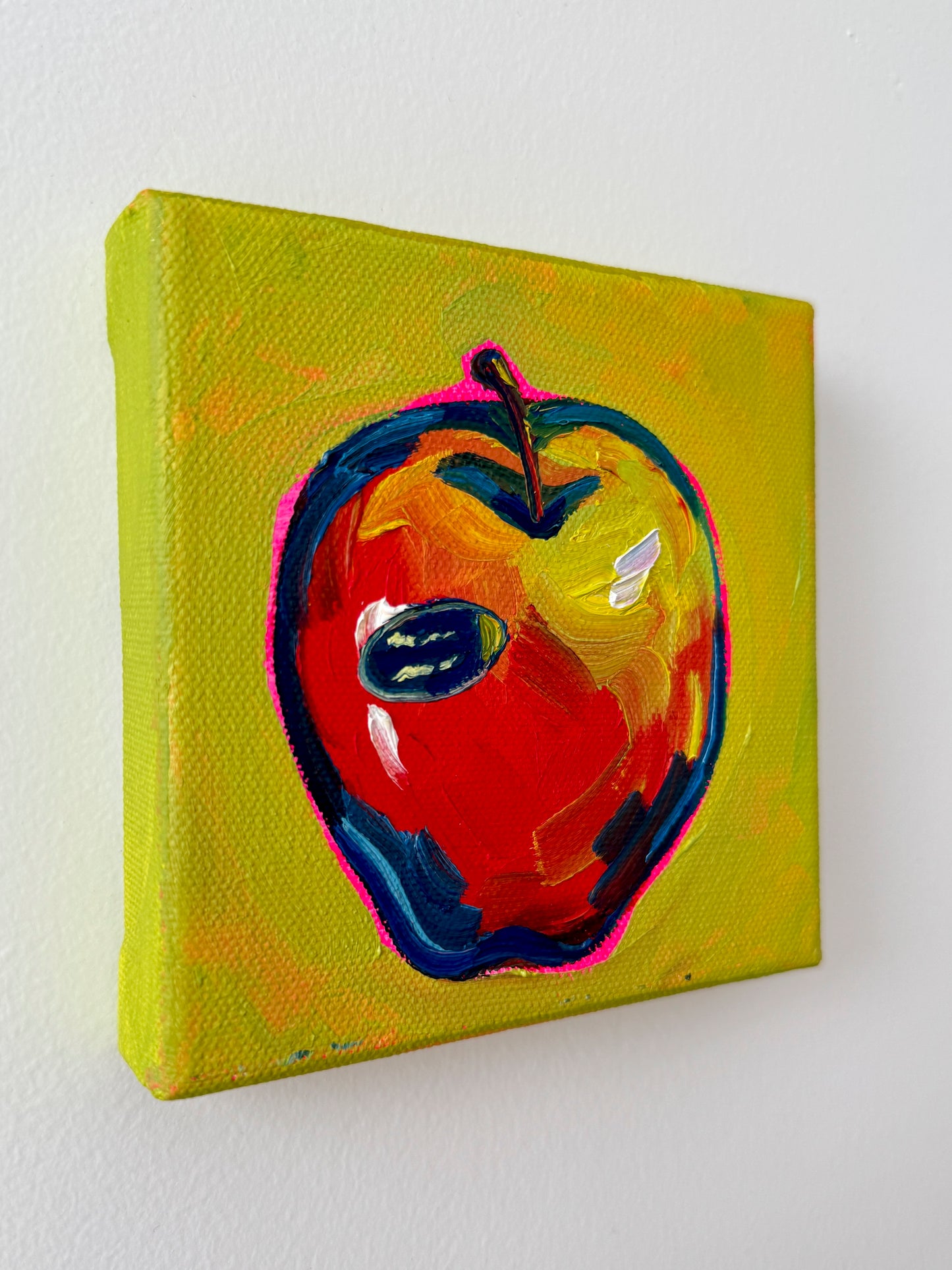 Mini Red Apple, 5x5 Inch Original