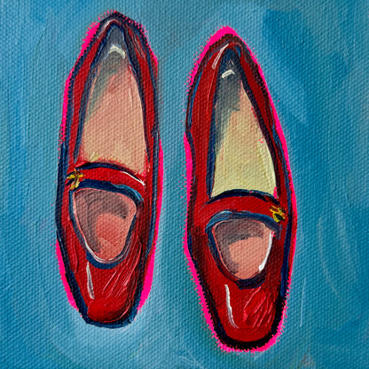 Mini Red Ballet Flats, 5x5 Inch Original