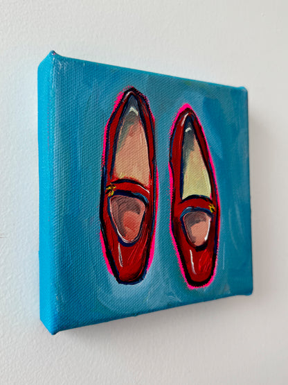 Mini Red Ballet Flats, 5x5 Inch Original