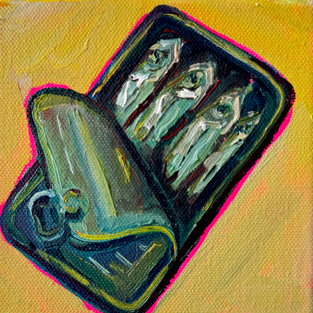 Mini Sardine Tin, Open, 5x5 Inch Original