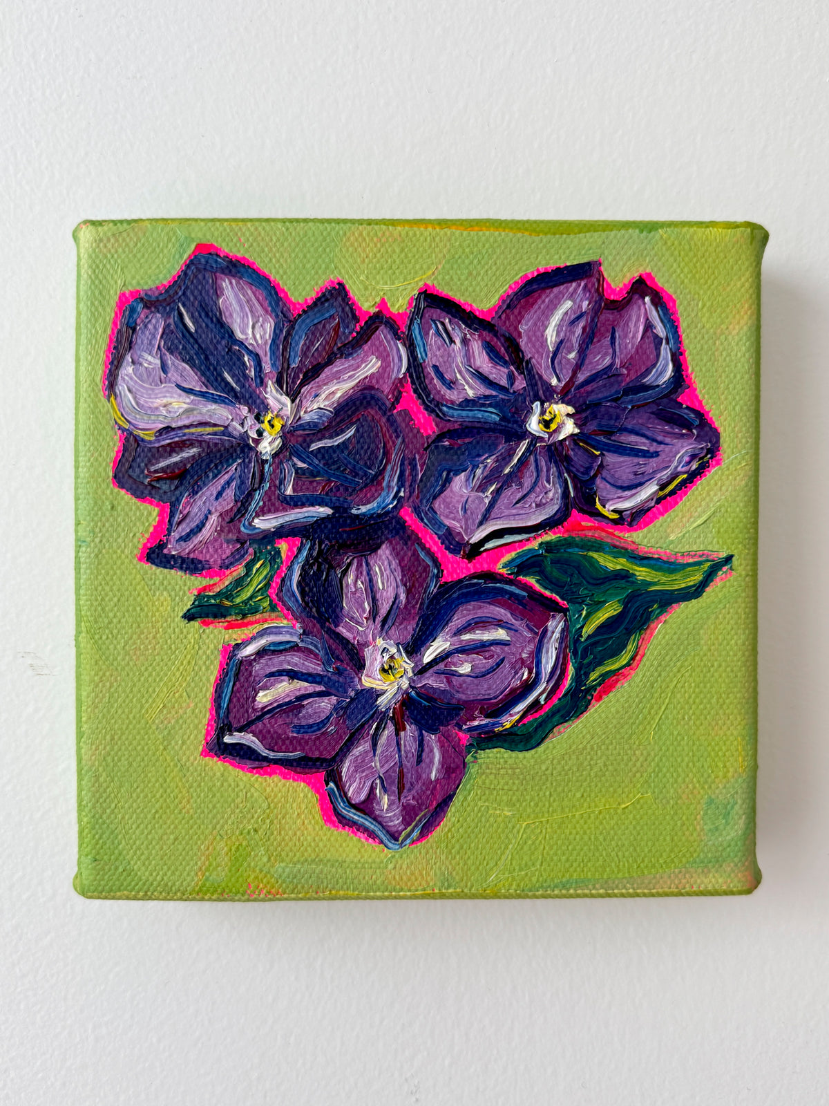 Mini Violets, 5x5 Inch Original