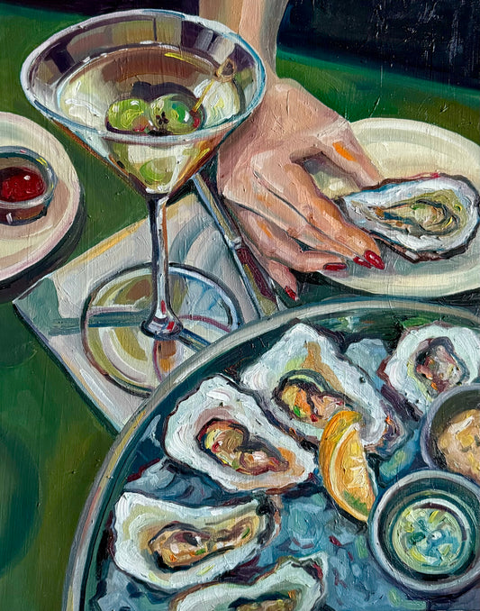 Oysters and Martini Table Print